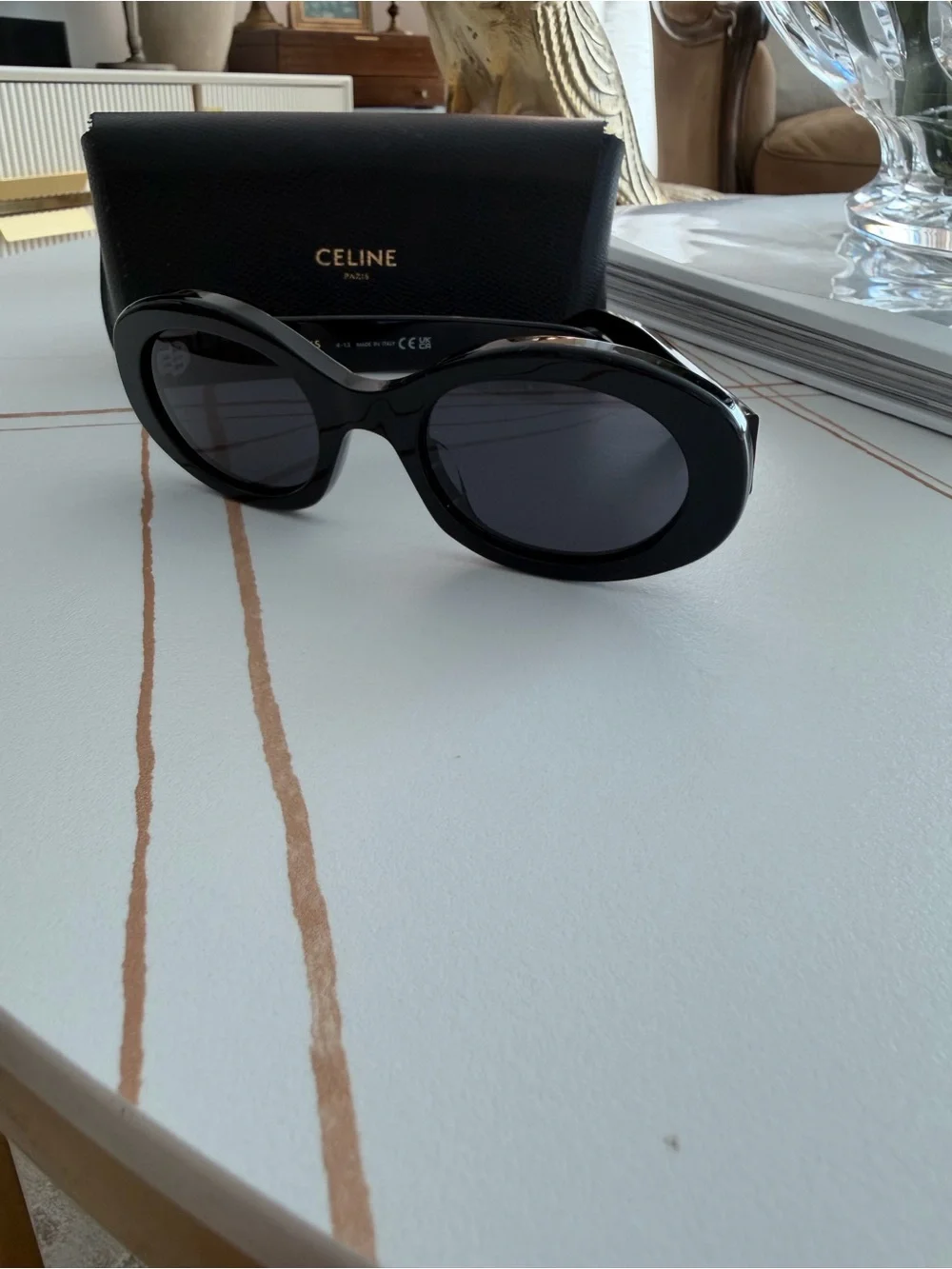 NWT CELINE Triomphe Oval Sunglasses
